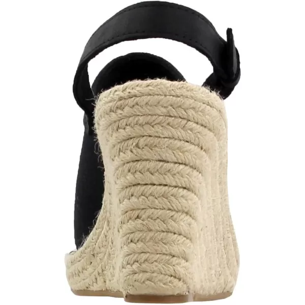 TOMS Womens Monica Wedge EspadrilleBlack