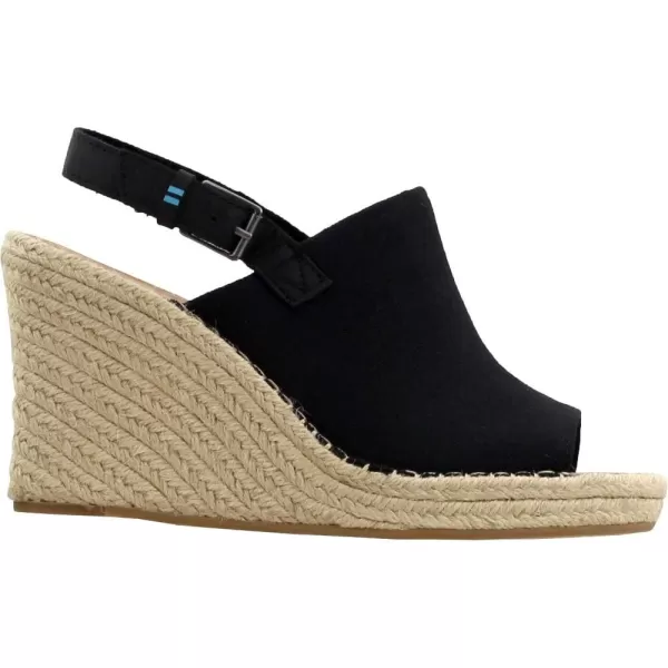 TOMS Womens Monica Wedge EspadrilleBlack