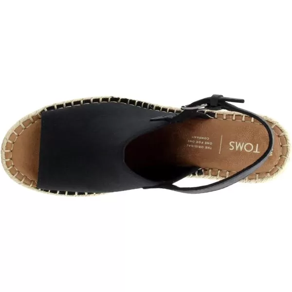 TOMS Womens Monica Wedge EspadrilleBlack