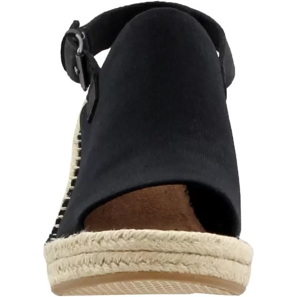 TOMS Womens Monica Wedge EspadrilleBlack