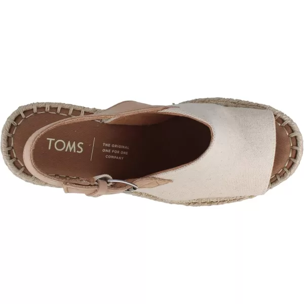 TOMS Womens Monica Wedge EspadrilleNatural HempLeather
