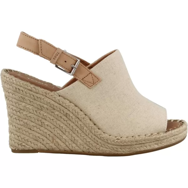TOMS Womens Monica Wedge EspadrilleNatural HempLeather