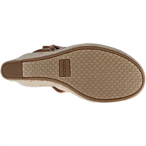 TOMS Womens Monica Wedge EspadrilleNatural HempLeather