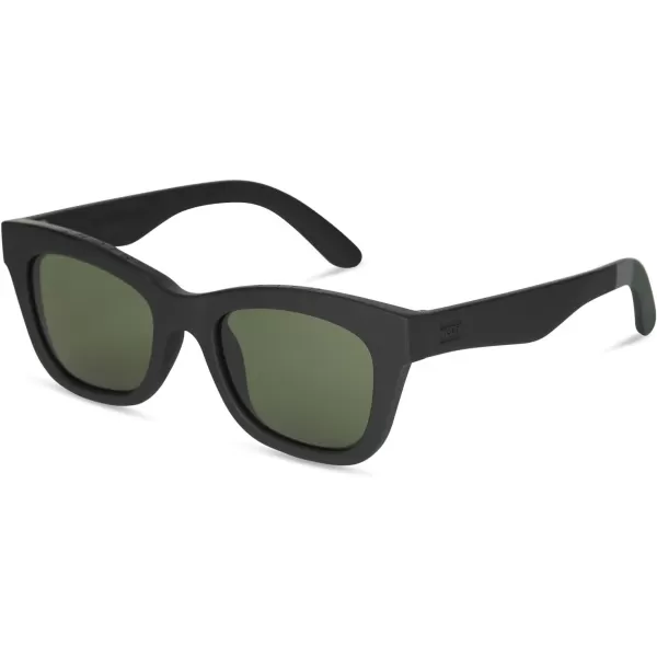 TOMS Womens Rectangular SunglassesMatte BlackBottle Green