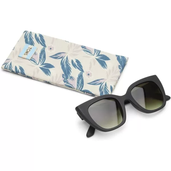 TOMS Womens Sydney Cat Eye SunglassesMatte BlackOlive Gradient