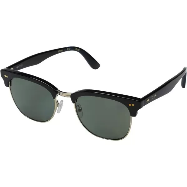 TOMS Gavin Semi Rimless SunglassesShiny Black