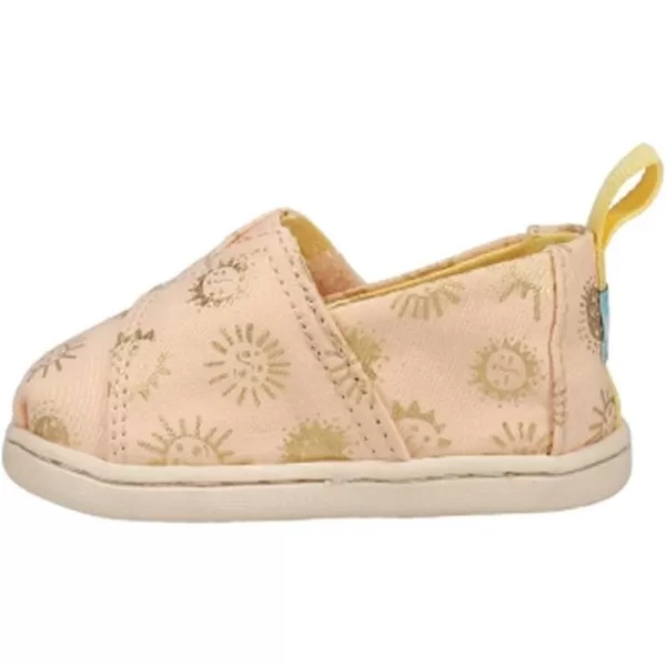 TOMS Girls Alpargata Loafer FlatApricot Foil Sunny Days