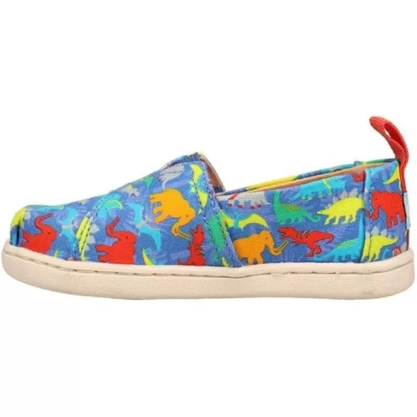 TOMS Girls Alpargata Loafer FlatCobalt Blue Dino