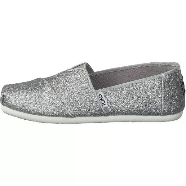 TOMS Girls Alpargata Loafer FlatSilver Iridescent Glimmer