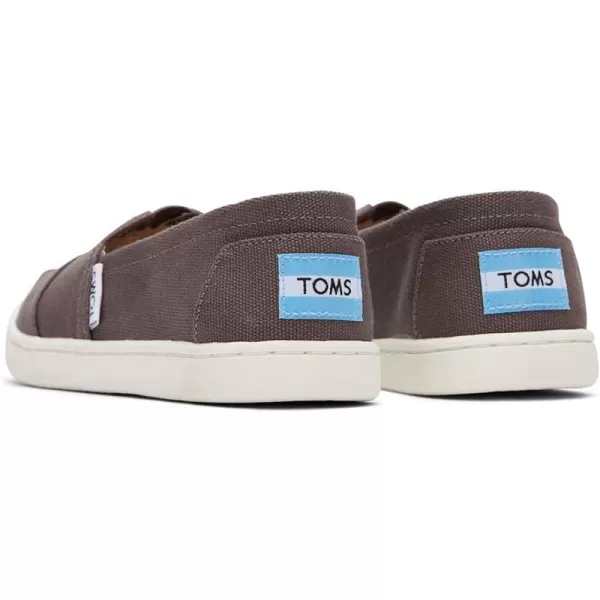 TOMS Girls Alpargata Tiny SlipOn  ToddlerAsh Canvas