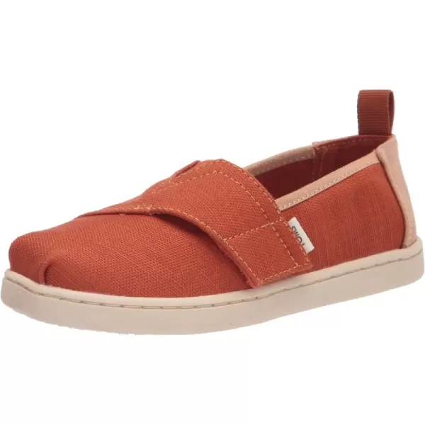 TOMS Girls Alpargata Tiny SlipOn  ToddlerBrown Slubby Woven