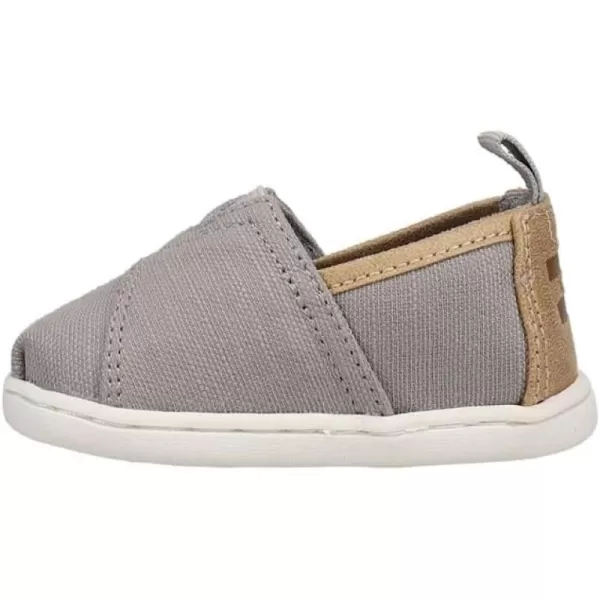 TOMS Girls Alpargata Tiny SlipOn  ToddlerDrizzle Grey Slubby Woven