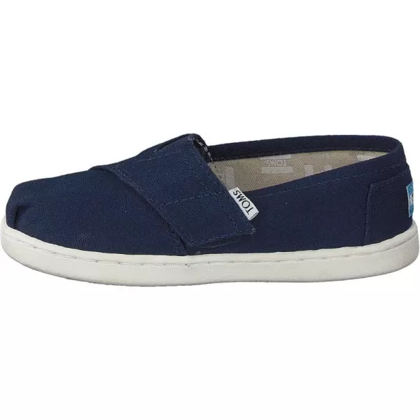 TOMS Girls Alpargata Tiny SlipOn  ToddlerNavy Canvas