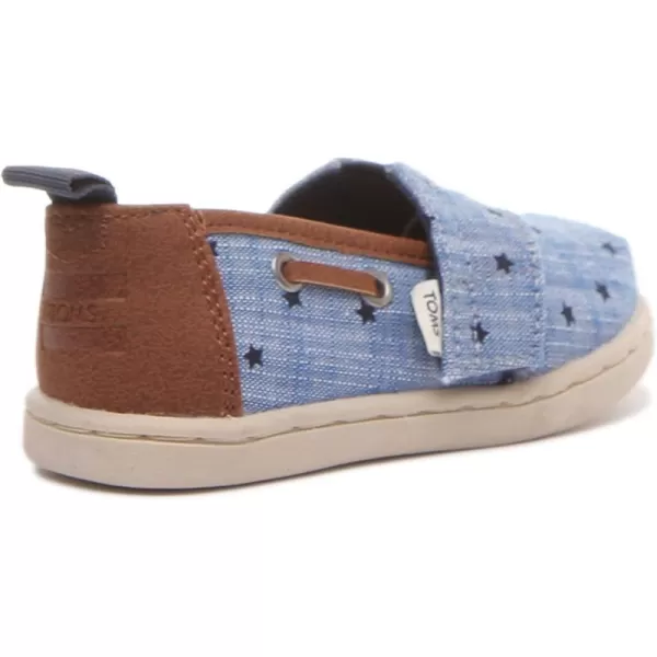 TOMS Girls Alpargata Tiny SlipOn  ToddlerNavy Chambray Stars