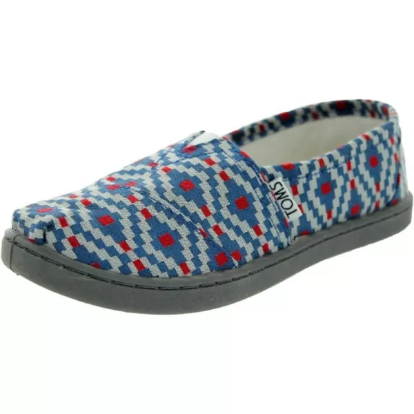 TOMS Girls Alpargata Tiny SlipOn  ToddlerNavy Diamond