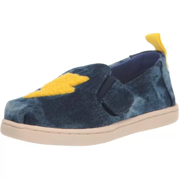 TOMS Girls Alpargata Tiny SlipOn  ToddlerNavy and Lightning Bolts
