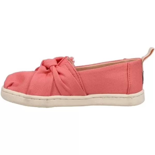 TOMS Girls Alpargata Tiny SlipOn  ToddlerPeach Canvas