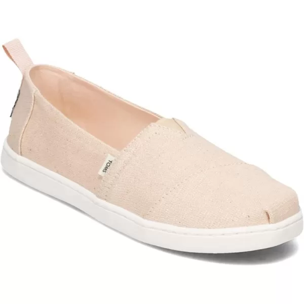 TOMS Girls Alpargata Tiny SlipOn  ToddlerPeony Subtle Metallic