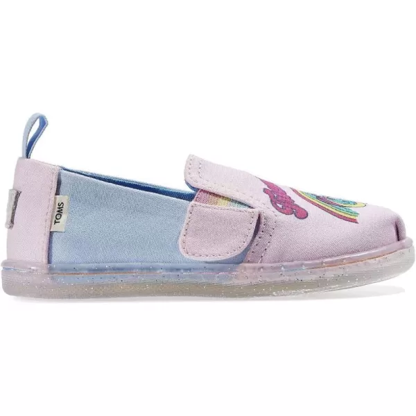 TOMS Girls Alpargata Tiny SlipOn  ToddlerPinkBlue My Little Pony Friends