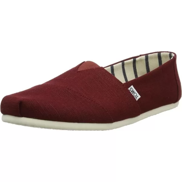 TOMS Mens Alpargata 30 SlipOn ShoeBlack Cherry Heritage Canvas