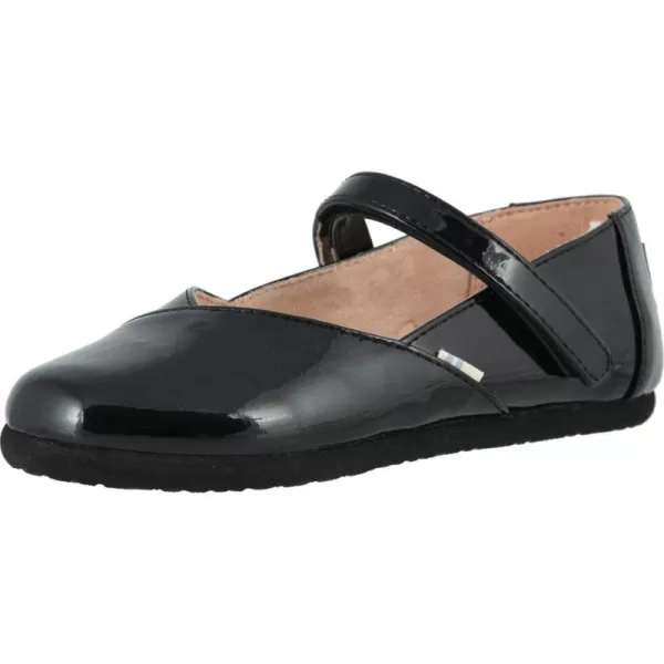TOMS Silver Iridescent Glimmer Tiny Mary Jane Flat 10011521Black