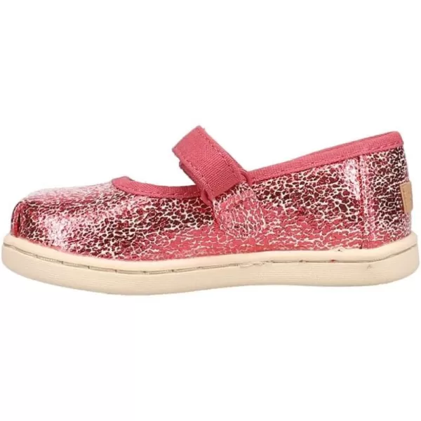 TOMS Silver Iridescent Glimmer Tiny Mary Jane Flat 10011521Pink
