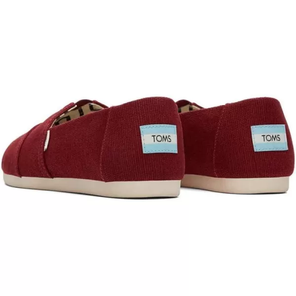 TOMS Womens Alpargata Recycled Cotton Canvas Loafer FlatBlack Cherry