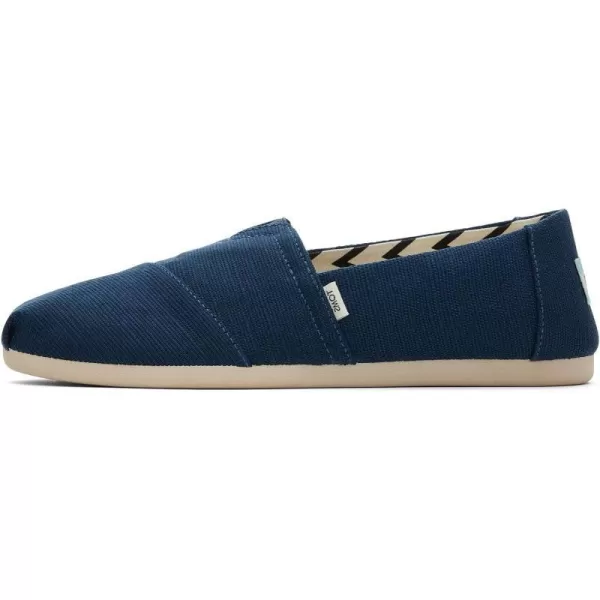 TOMS Womens Alpargata Recycled Cotton Canvas Loafer FlatBlue