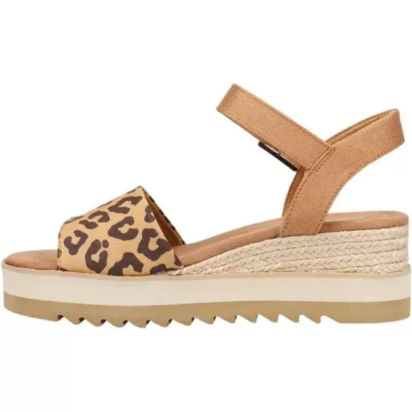 TOMS Womens Diana SandalDoe Leopard CanvasHeavy Canvas