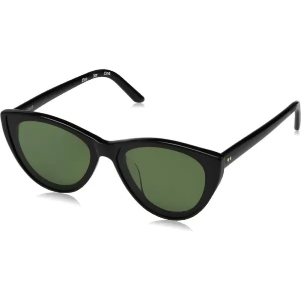 TOMS Womens Josie Cat Eye SunglassesShiny Black