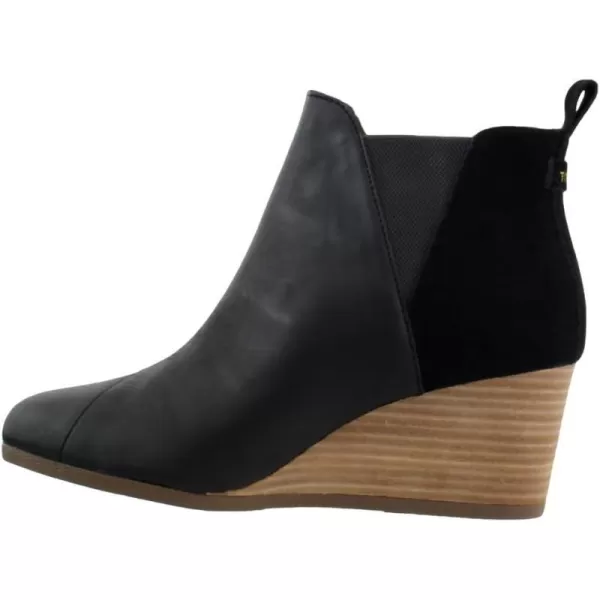 TOMS Womens Kelsey Ankle BootBlack LeatherSuede