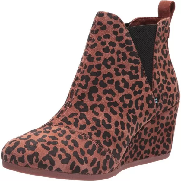 Dark Ember Leopard Printed Suede