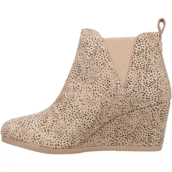 TOMS Womens Kelsey Ankle BootSand Tiny Cheetah Printed Suede