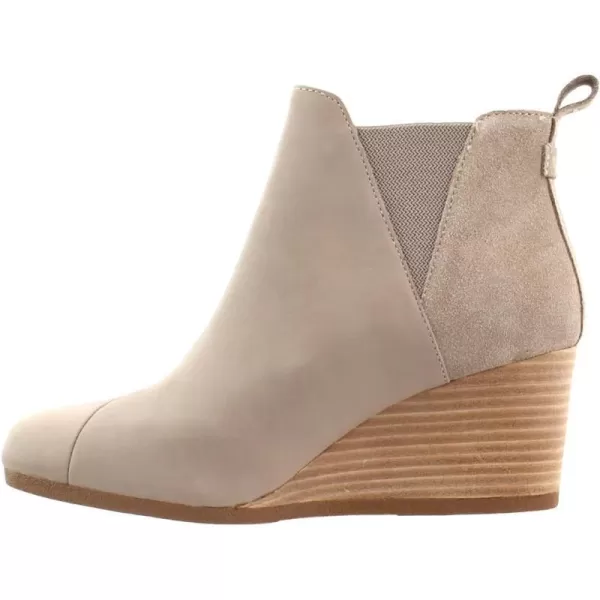 TOMS Womens Kelsey Ankle BootTaupe Grey LeatherSuede
