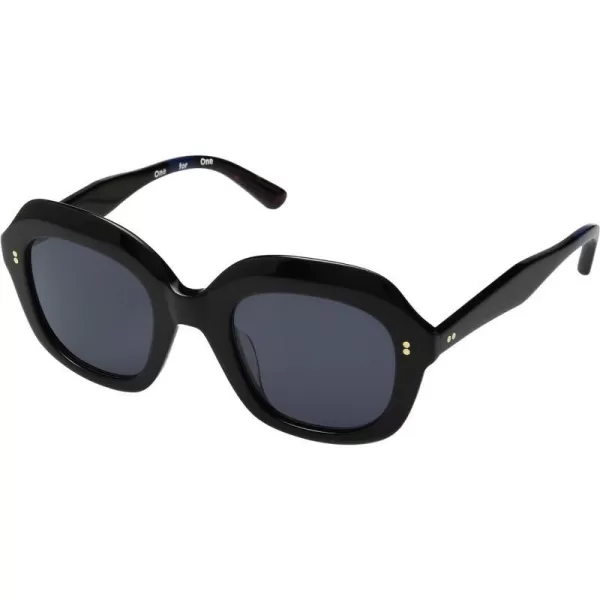 TOMS Womens Mariska Oversized SunglassesShiny BlackDark Gray