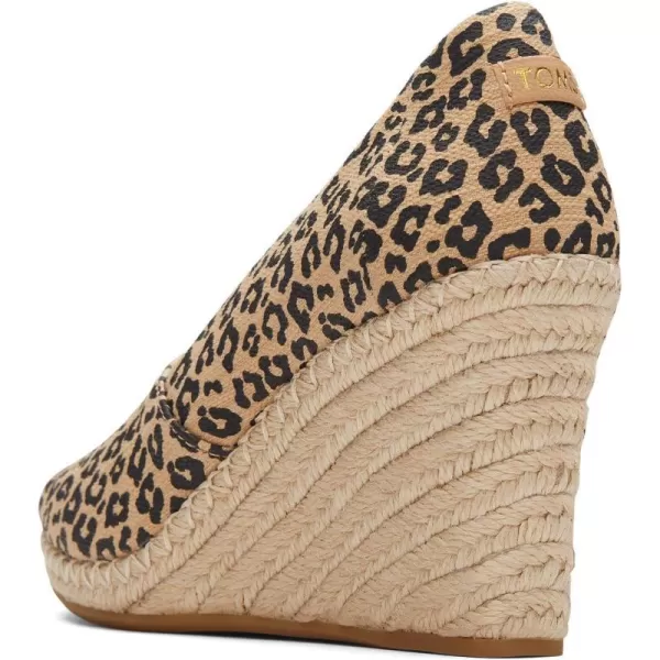 TOMS Womens Michelle SandalNatural Textured Small Leopard