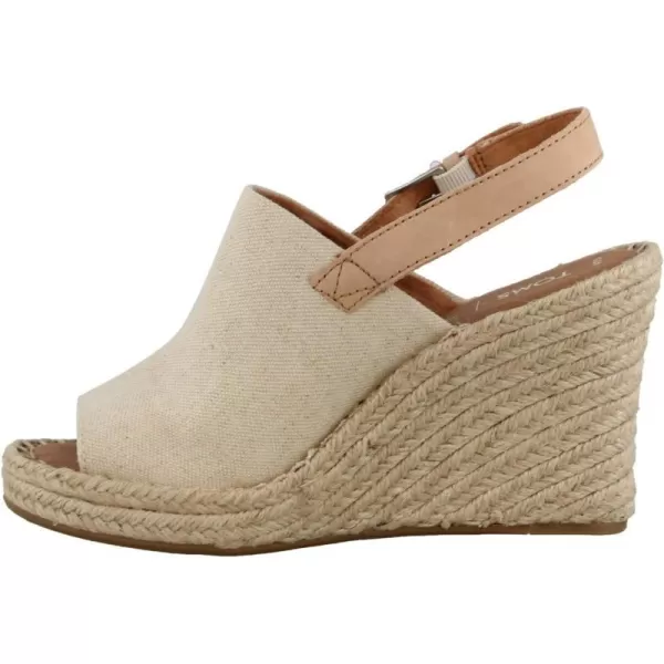 TOMS Womens Monica Wedge EspadrilleNatural HempLeather