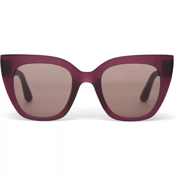 TOMS Womens Sydney Cat Eye SunglassesMatte Berry Crystal WSoft Touch FinishCruxite