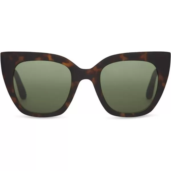 TOMS Womens Sydney Cat Eye SunglassesMatte Blonde TortoiseBottle Green