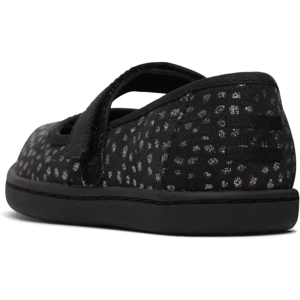 TOMS Girls Tiny Mary Jane  ToddlerBlack Foil Dot Microfiber