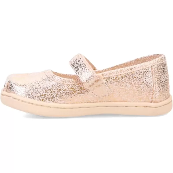 TOMS Girls Tiny Mary Jane  ToddlerCrackle Foil Gold