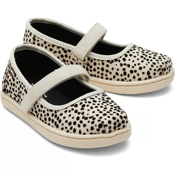 TOMS Girls Tiny Mary Jane  ToddlerFog Flocked Mini Cheetah