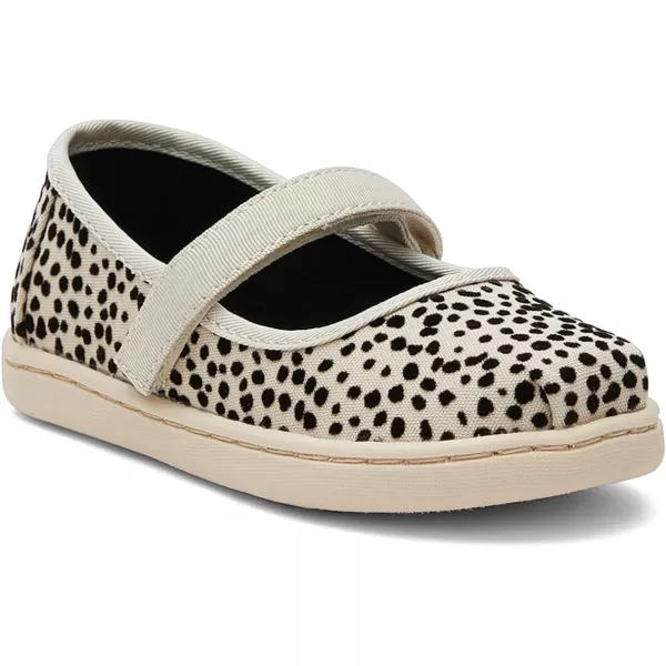 TOMS Girls Tiny Mary Jane  ToddlerFog Flocked Mini Cheetah