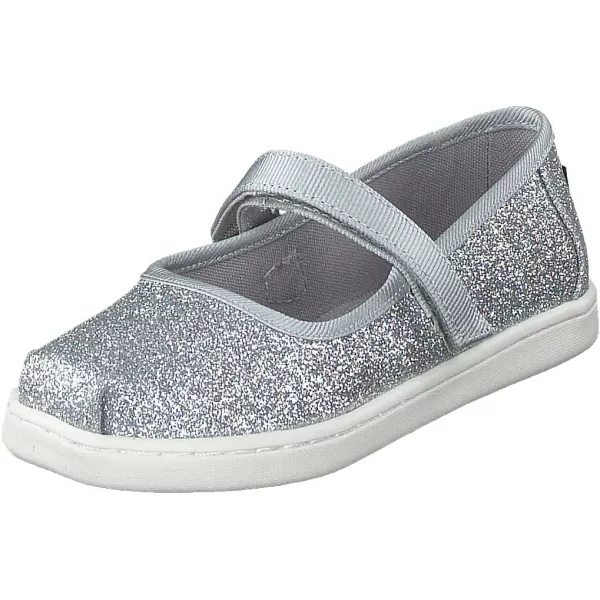TOMS Girls Tiny Mary Jane  ToddlerSilver Iridescent Glimmer