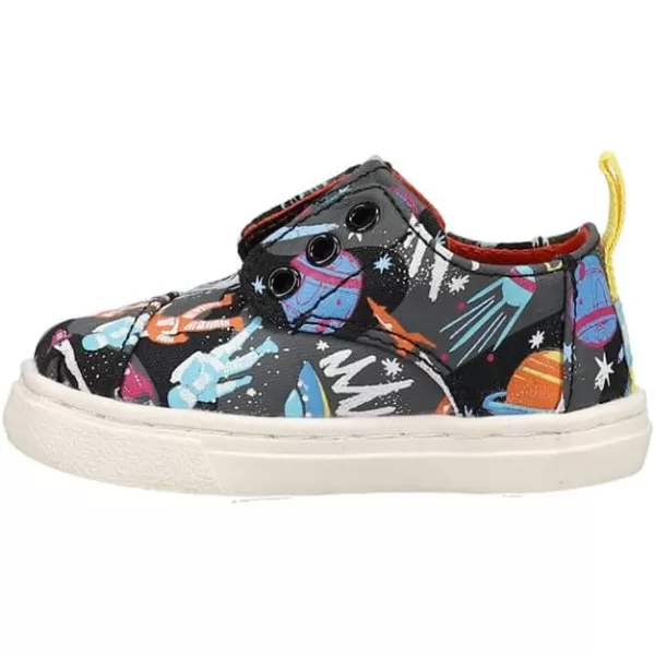TOMS Kids Boys Cordones Lace Up Sneakers Shoes Casual  GreyBlack Glow in the Dark Galaxy Print