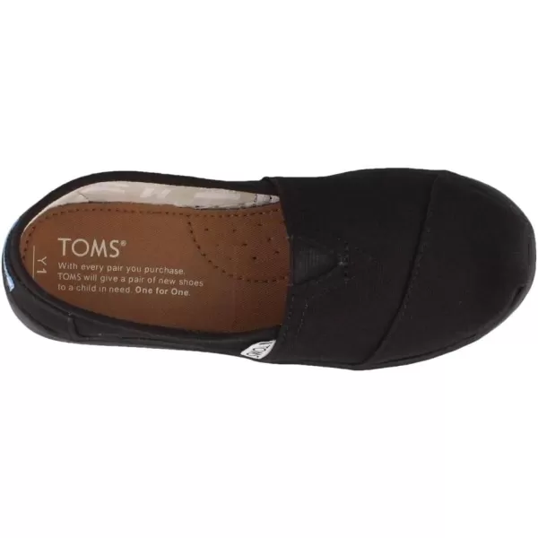 TOMS Kids Unisex Alpargata 20 Little KidBig KidBlack Canvas