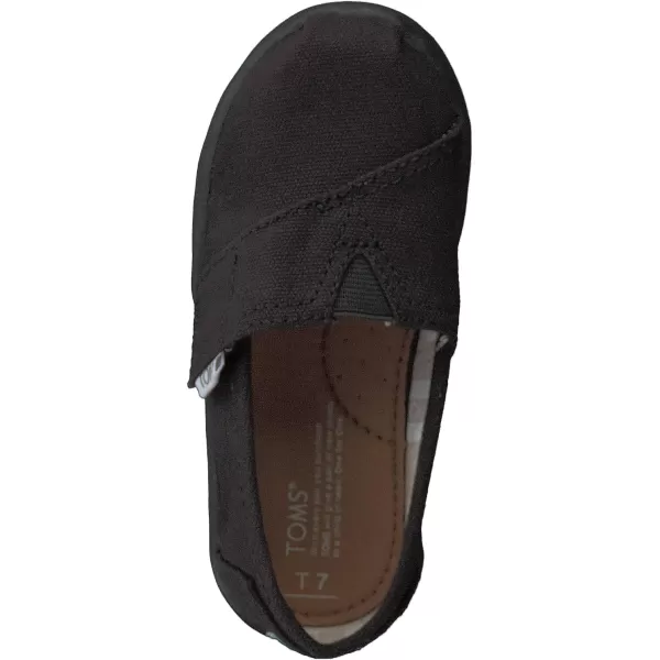 TOMS UnisexChild Classic Alpargata SneakerBlack Canvas