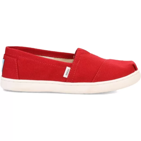 TOMS UnisexChild Classic Alpargata SneakerRed Canvas