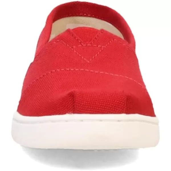 TOMS UnisexChild Classic Alpargata SneakerRed Canvas