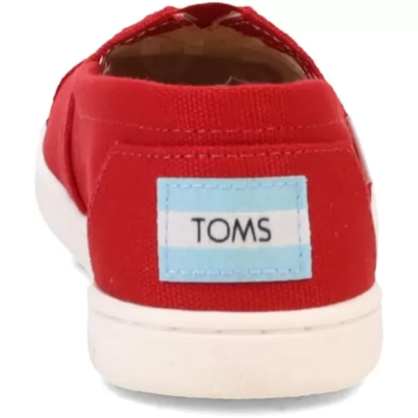 TOMS UnisexChild Classic Alpargata SneakerRed Canvas